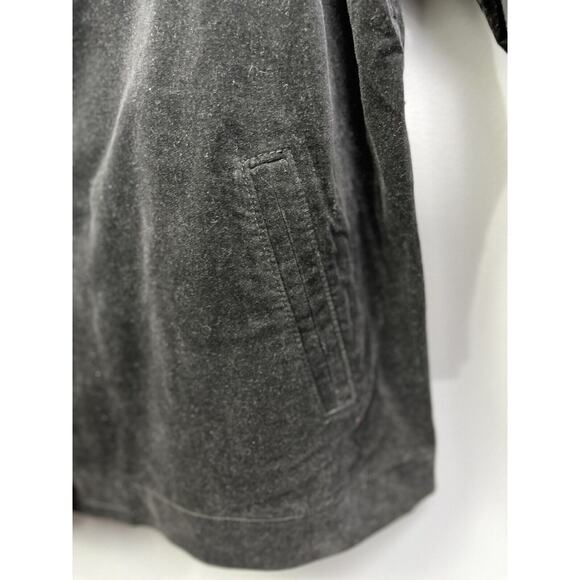 GAP Jacket Womens 18 Black Velvet Button front Pockets Cropped‎ sleeves NEW - Picture 7 of 7